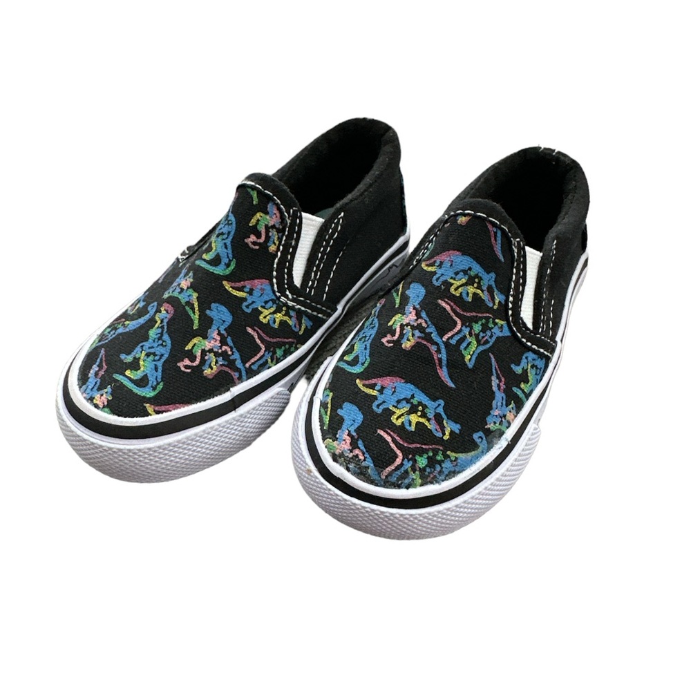 OS Sports dinosaur casual slip on canvas shoes size 6 for toddlers